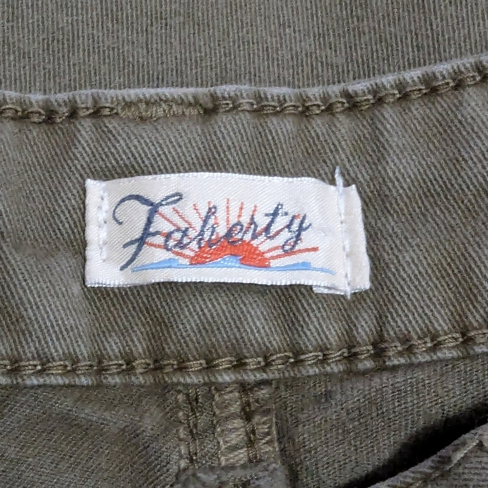 Faherty Women's Mid Rise Margaux Cargo Jogger Pants Sz 26 Field Green Utility - Picture 7 of 12